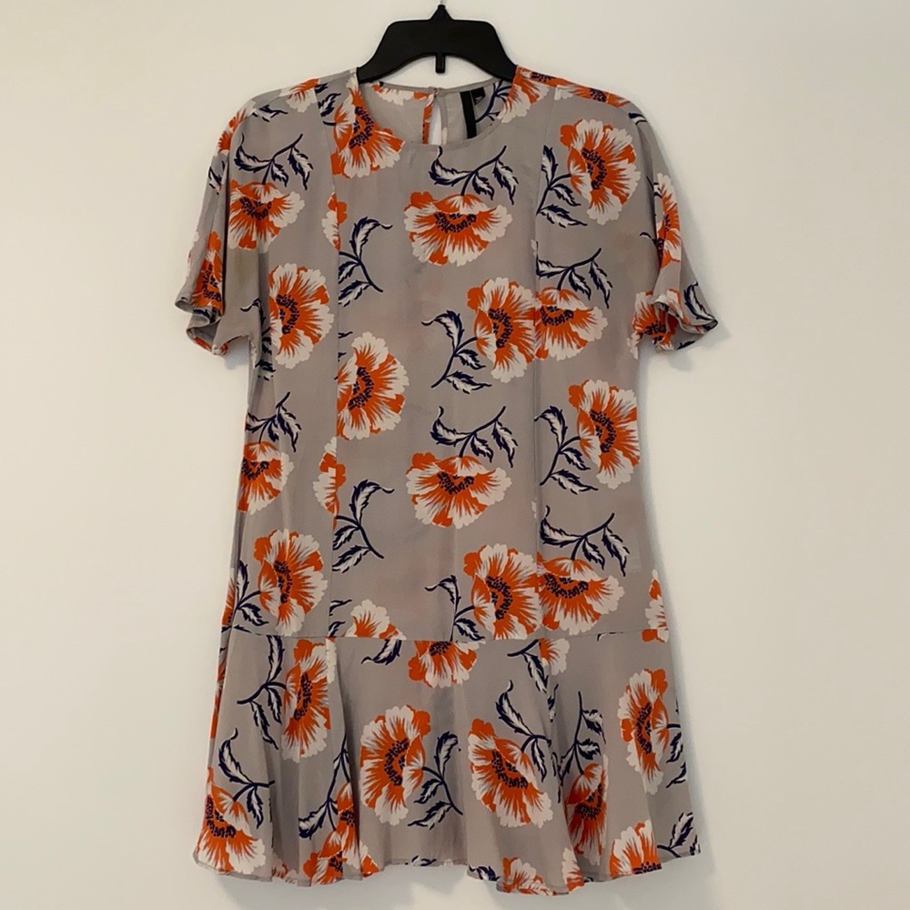 Topshop silk floral dress
